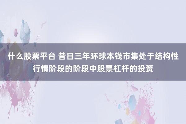 什么股票平台 昔日三年环球本钱市集处于结构性行情阶段的阶段中股票杠杆的投资